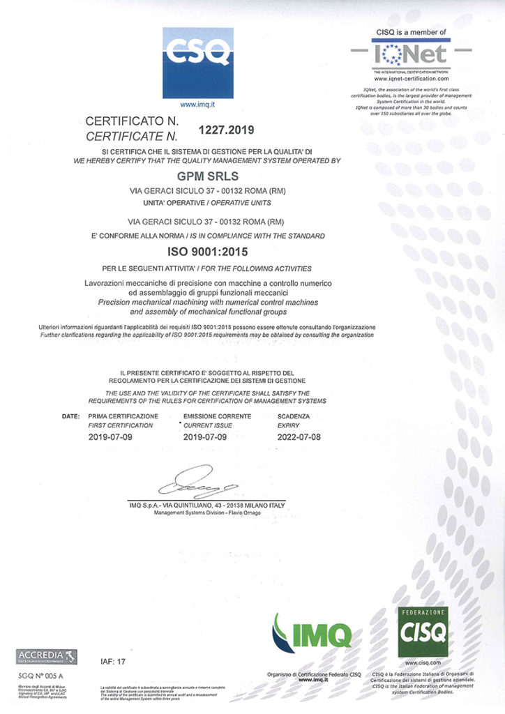 certificazione csq