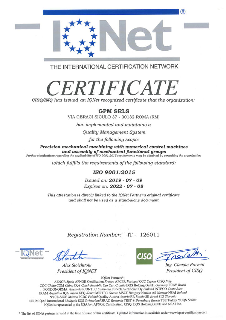 certificazione iqnet